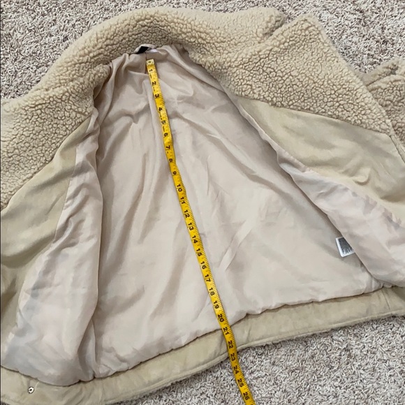 H&M Moto Teddy/Faux Shearling Jacket Size 8 - Picture 6 of 9